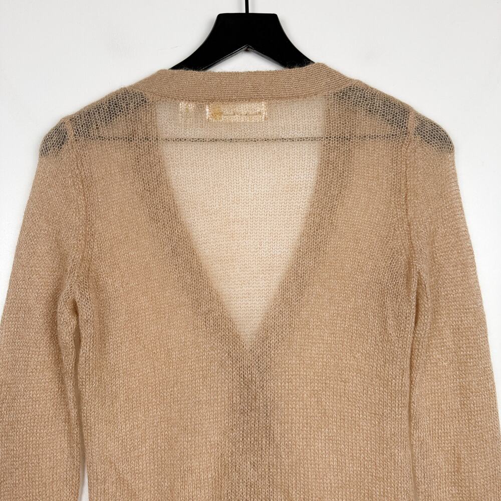 Charlie & Robin Anthropologie Knit Beige Cardigan Sweater - M - Picture 8 of 10